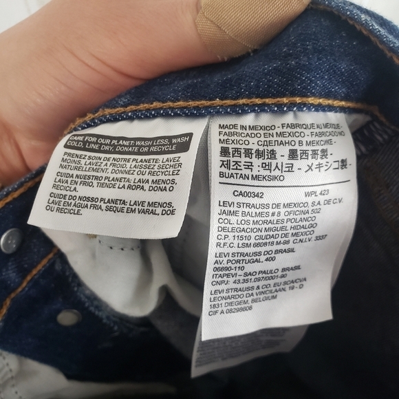 Levi's‎ Premium High Waisted Button Fly Straight Leg Jeans Size 25 - Picture 10 of 12